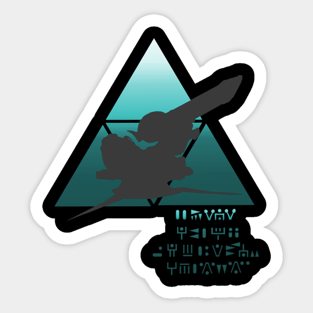 Space Jockey Engineer Prometheus grey Sticker by udezigns
